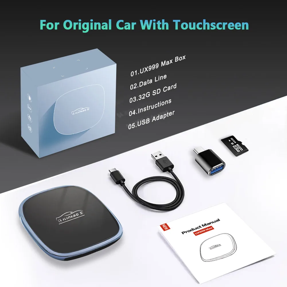 Android авто беспроводной Apple Carplay UX999Max обновление для Youtube навигации Ai Box Netflix Kia VW Ford