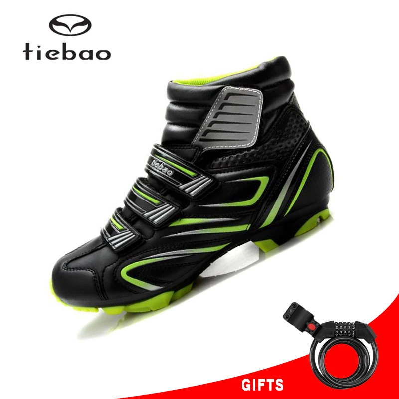 Tiebao Winter Zapatillas Ciclismo Mtb Cycling Shoes For Men Women Keep Warm Self-Locking Mountain Bike Sneakers Riding Footwear