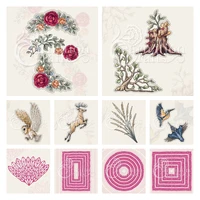 seasons grass lightwork feather peonies with poise owl kingfishers deer cutting dies diy paper cards decor embossing molds 2022