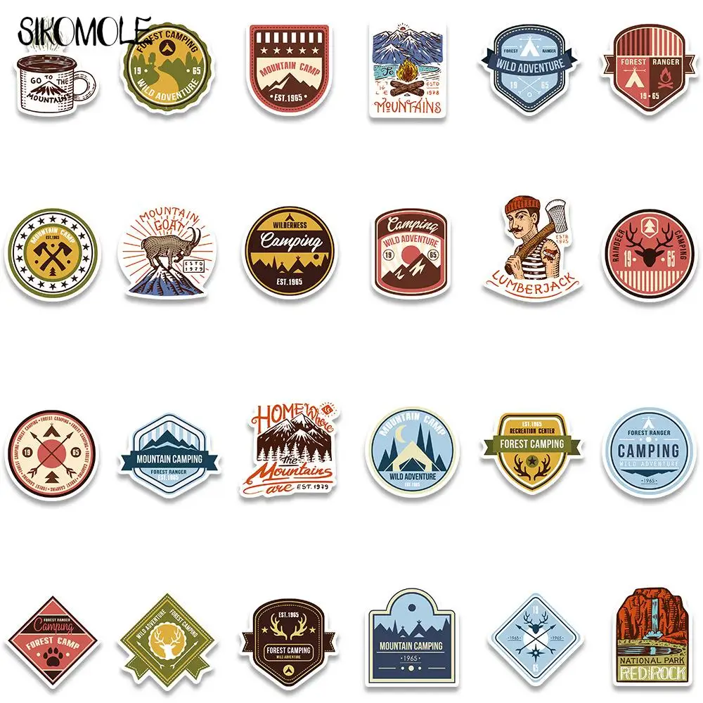 10/48 шт. Мультяшные уличные наклейки для кемпинга s Forest DIY игрушка ноутбук чемодан