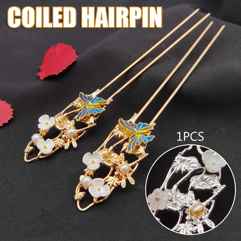 

Ancient Style Hairpin Pearl Flower Hairpin Super Fairy Tassel Hair Classical Temperament Hairpin Retro Women Accessories XRQ88