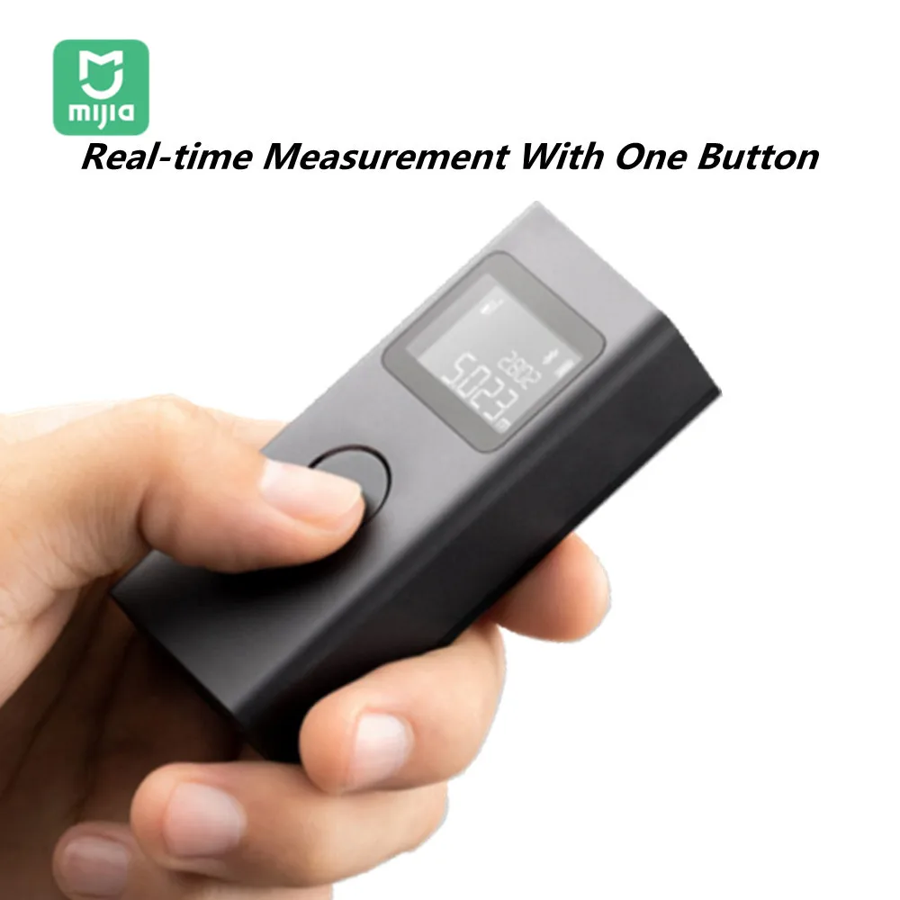 

Лазерный дальномер Xiaomi Mijia, измеритель расстояния в реальном времени, с ЖК-дисплеем, с одной кнопкой, расстояние до 40 м, работает с приложение...