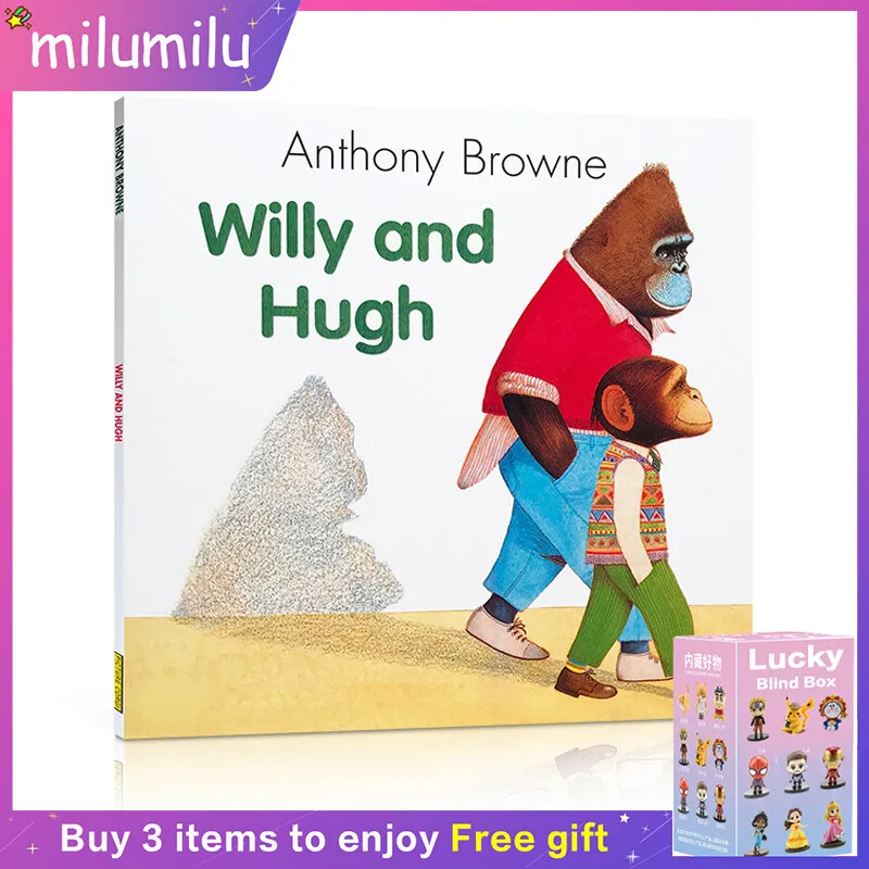 

Оригинальные детские популярные книжки MiluMilu, Энтони Браун Вилли и хуг, Раскрашивание, история на английском языке, книга с картинками