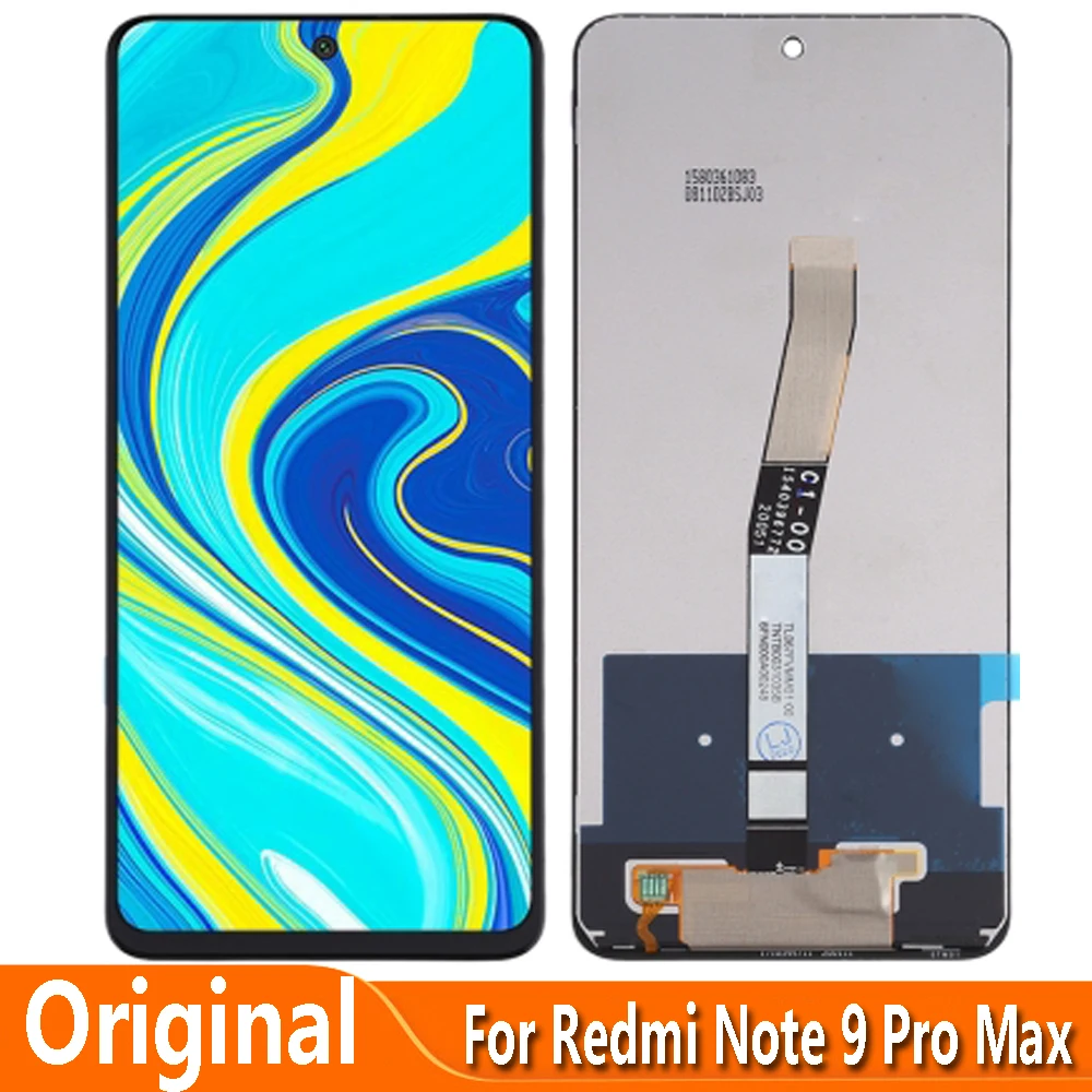 

ЖК-дисплей 6,67 дюйма для Xiaomi Redmi Note 9 Pro Max M2003J6B1I, сенсорный экран с дигитайзером, сборка сборки, замена