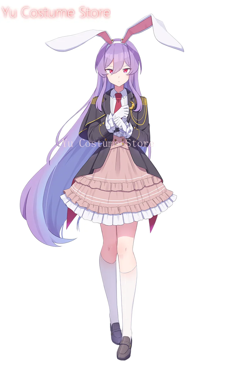 Touhou Project Reisen Udongein Inaba Юбка Косплей Костюм Cos Game Аниме Вечеринка Униформа Хэллоуин