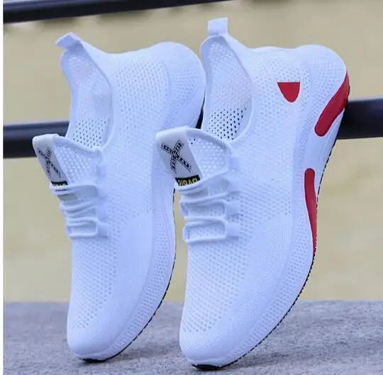 

Men's Shoes Summer New Breathable Mesh Sneakers for Men Running Casual Sports Shoes Hollow White Shoes Tenis Masculino