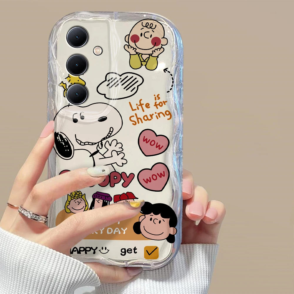 Милый чехол Anime Snoopys 3D Wave для Xiaomi Redmi 13C 12 12C 10 10C 9 9C A1 A2 K50 K40 Note 13 11 Pro Plus 4G 5G Cover