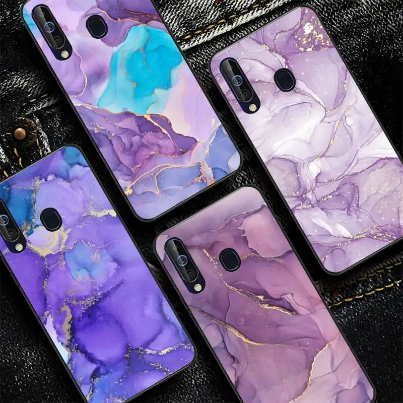 

Purple Marble Phone Case for Samsung A51 01 50 71 21S 70 31 40 30 10 20 S E 11 91 A7 A8 2018