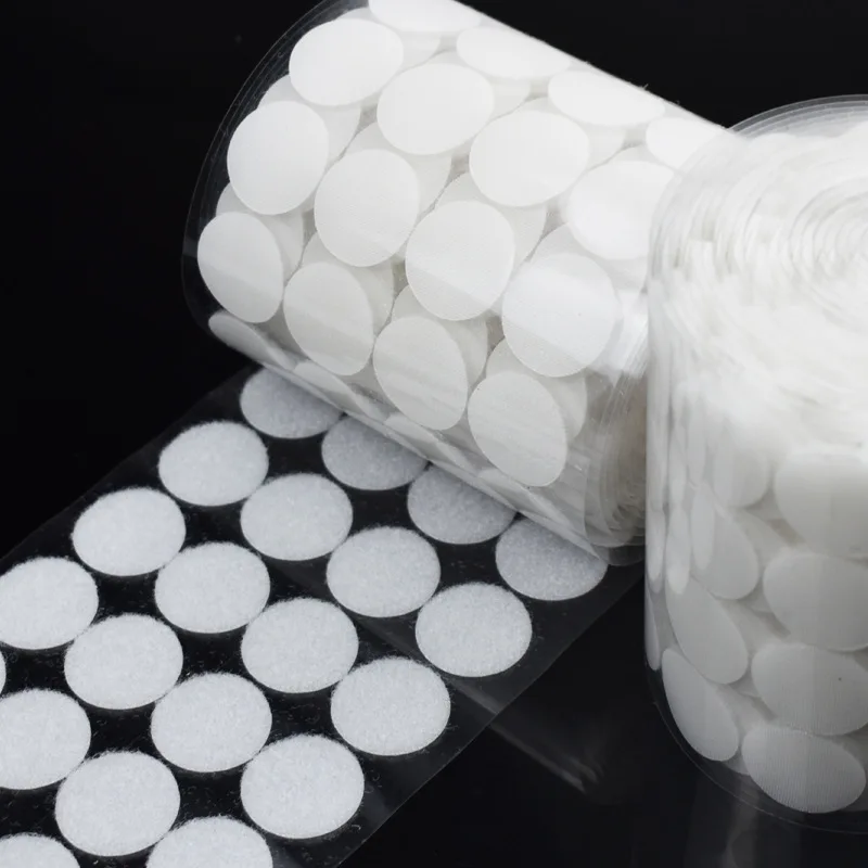 

1000Pairs Hook and Loop Self Adhesive Fastener Tape DIY Disc Adhesive Strong Glue Magic Dot Sticker Round Accessories 10/15/20mm