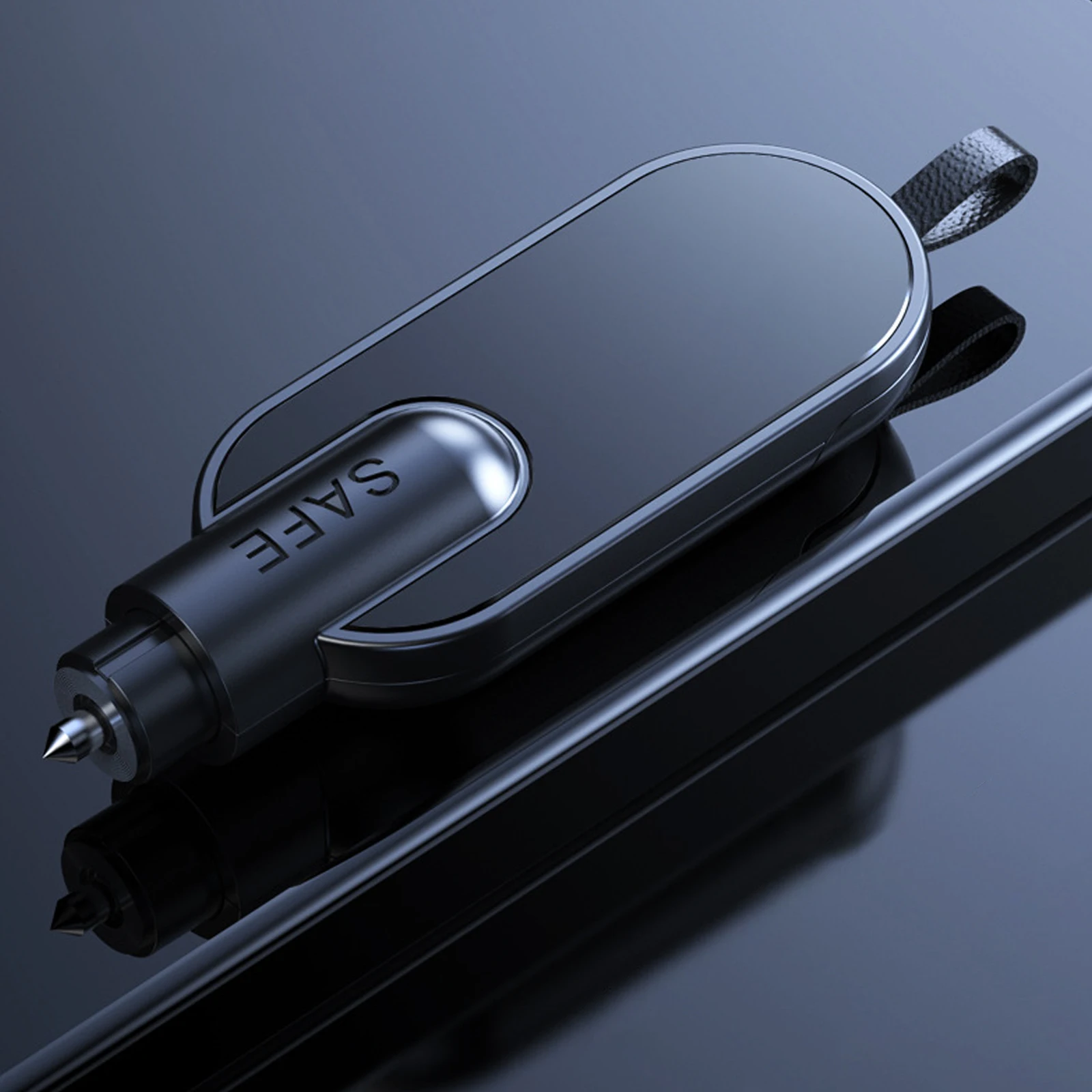 

3 In 1 Portable Car Safety Hammer Spring Type Mini Escape Hammer Window Breaker Punch Seat Belt Cutter Hammer Key Chain