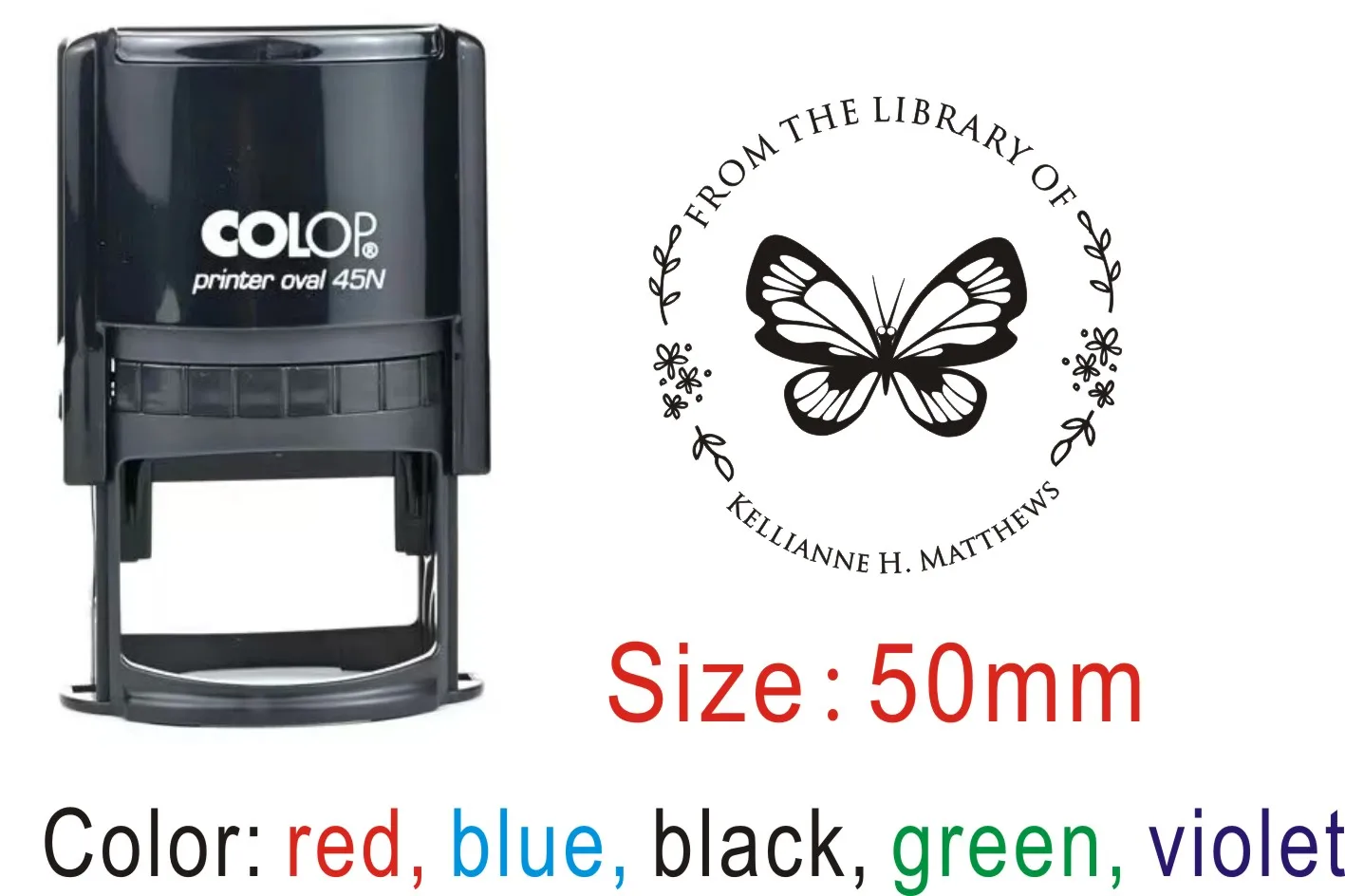 Colop гравировка письмо пресс обратно чернила печать ведра R50 на заказ логотип