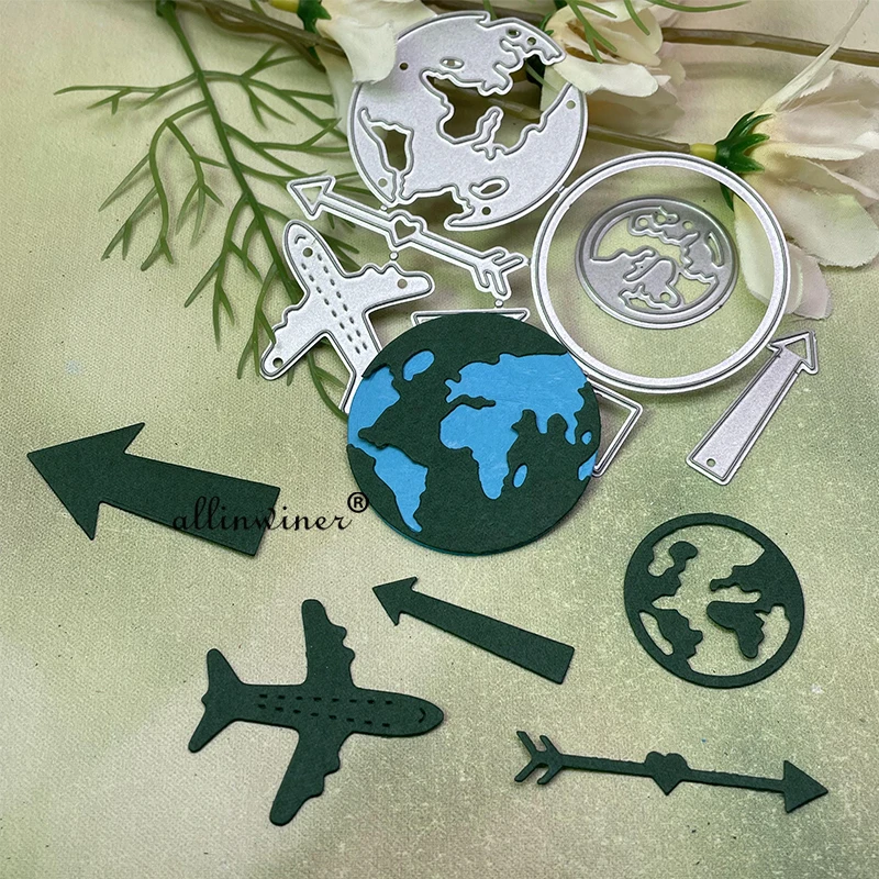 

Travel around the world Metal Cutting Dies Stencils Die Cut for DIY Scrapbooking Album Paper Card Embossing