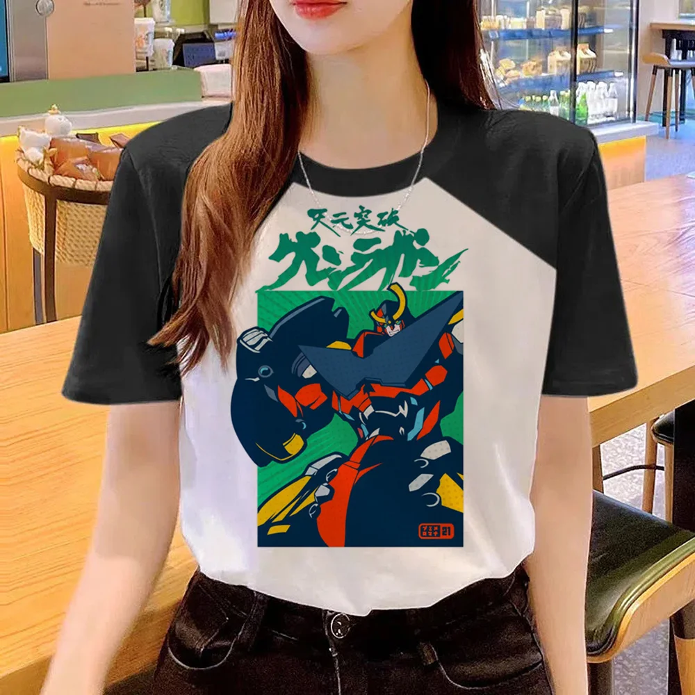 

gurren lagann top women designer t-shirts female harajuku clothes