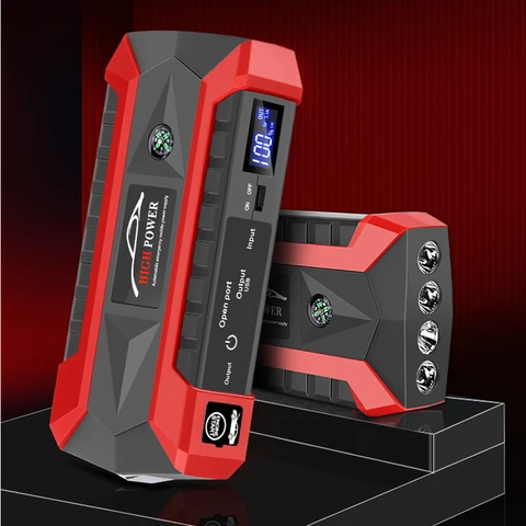 Портативный внешний аккумулятор 20000 мАч 600A, автомобильный аккумулятор, стартер Powerbank, автомобильная перемычка, аварийный запуск двигателя для iphone Tablet