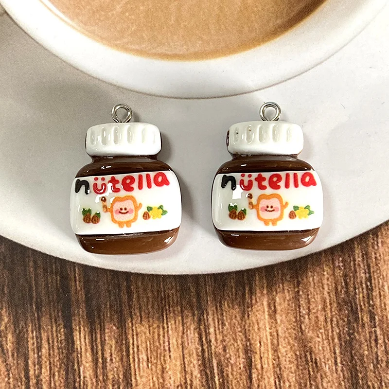 12 шт./упак. с плоской задней частью шоколадный хот-дог кетчуп смоляные подвески