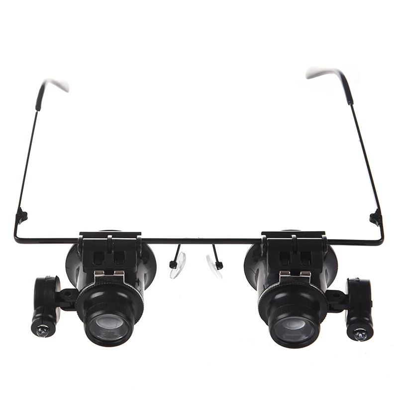 

Promotion! Watch Repair Magnifier Loupe 20X Glasses With LED Light