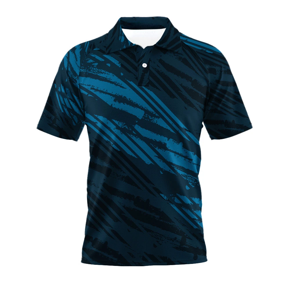 

Футболка-поло с коротким рукавом и цифровым 3D-принтом