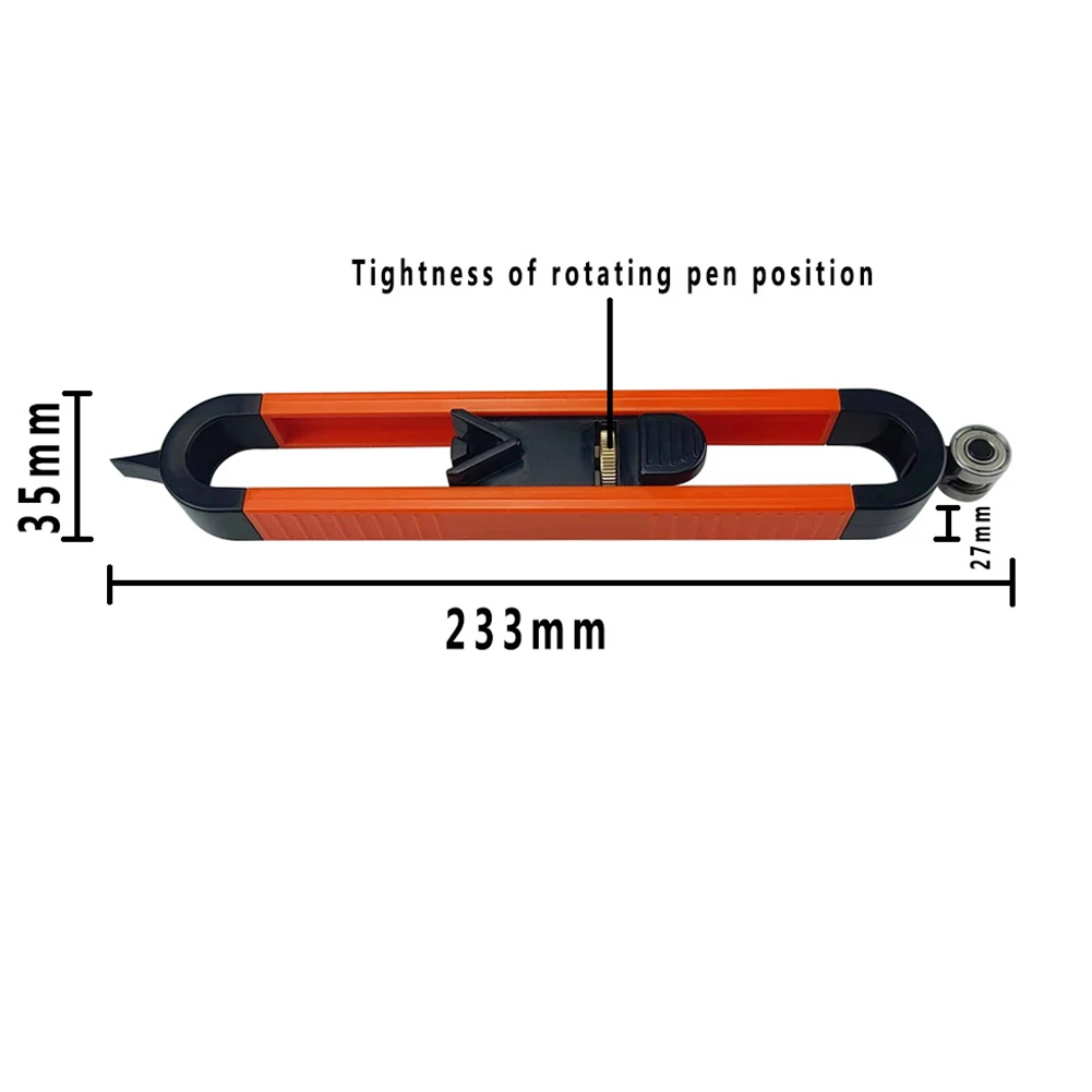 

Profile Scribing Ruler Contour Gauge With Lock For Skirting Scribe Measuring Gauge Measurement Tool 35 * 27 * 233mm
