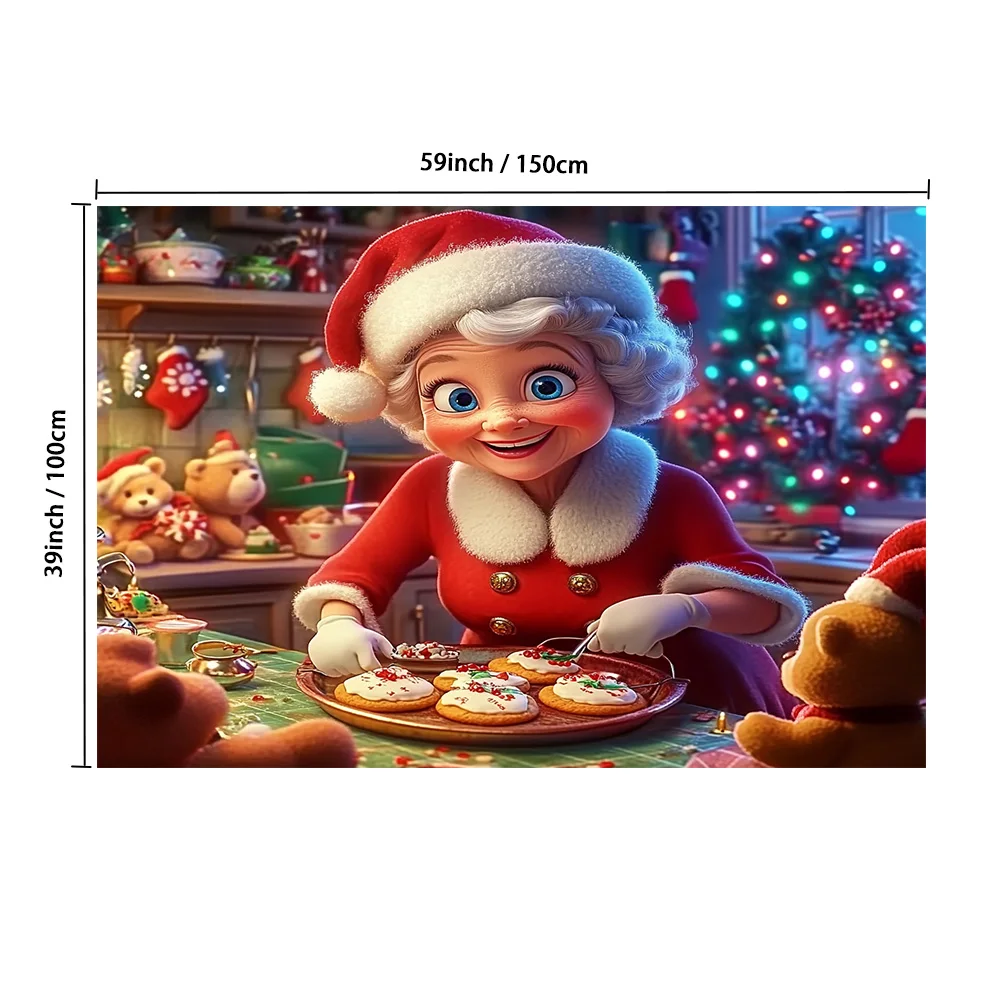 Фото 1 шт., милая бабушка Christmas_ai1, подходит для домашней комнаты, гостиной, спальни, идеально подходит для праздничного украшения фона №5