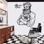 Мужская виниловая наклейка на стену для парикмахера, хипстера, для парикмахера, магазина, Виниловая наклейка для окна, магазина, декоративная наклейка, роспись, подарок