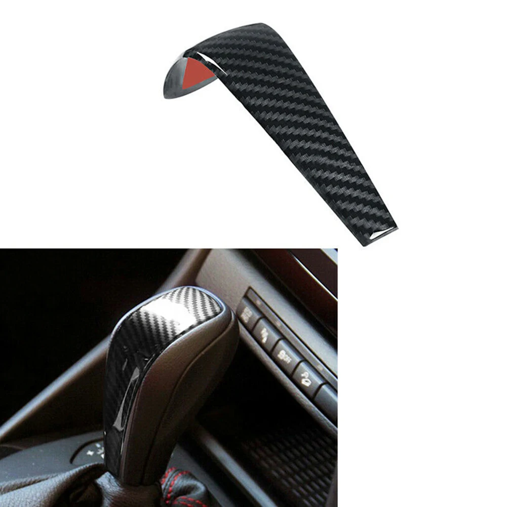 

1Pcs Gear Shift Knob Cover Trim Shell High Quality Sticker Carbon Fiber Gear Shift Knob Cover Shell For BMW 3 Series E90 06-12