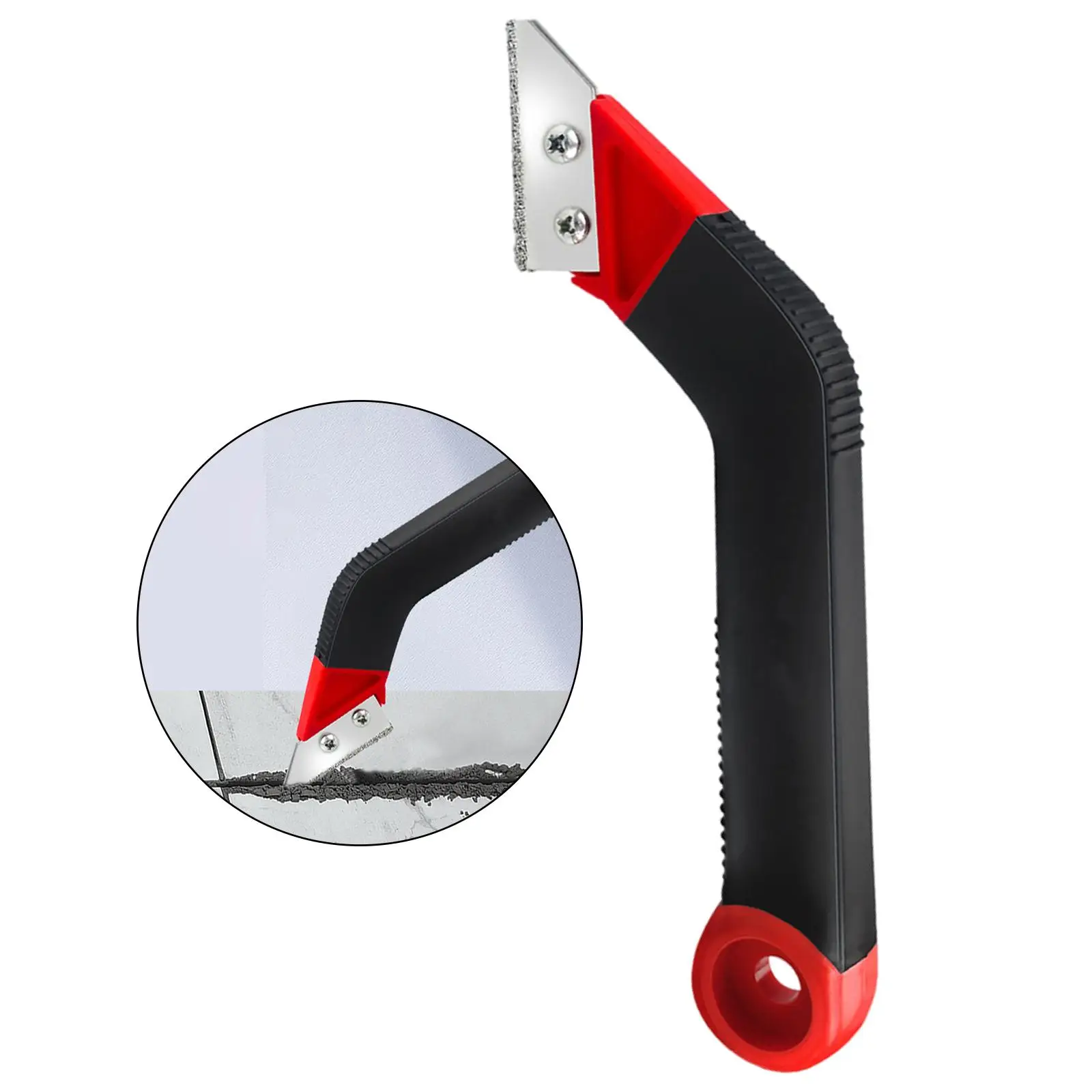 

Tungsten Carbide Remover Knife Blade Angled Grout Scraping Rake Tool For Tile Cleaning Window Wall Floor Seam Cleaner Scraper