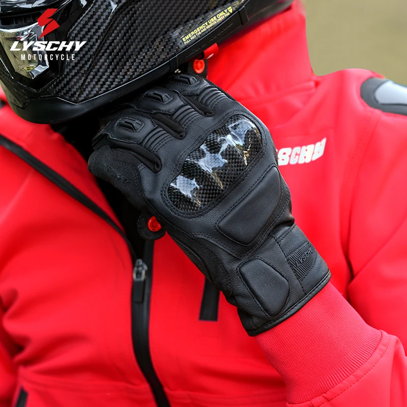 LYSCHY мужские и женские 4-сезонные перчатки для вождения Supertech черные/белые