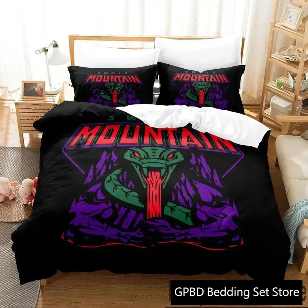 3D принт змея горный тренажерный зал комплект постельного белья пододеяльник