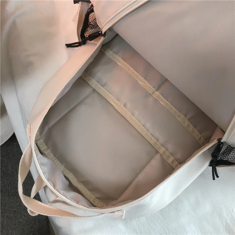 Junior High School Students High School Campus Casual Simple Fashion Backpack Large Capacity Multi-Pocket Schoolbag Female Colle