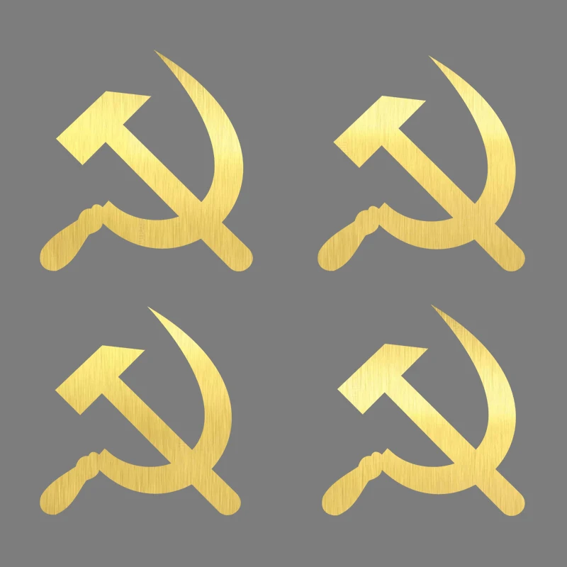 4 шт. 10x10 см виниловые наклейки лей «Серп И Молот СССР низнизм» автомобильные наклейки водонепроницаемые автомобильные декорации 31440 #