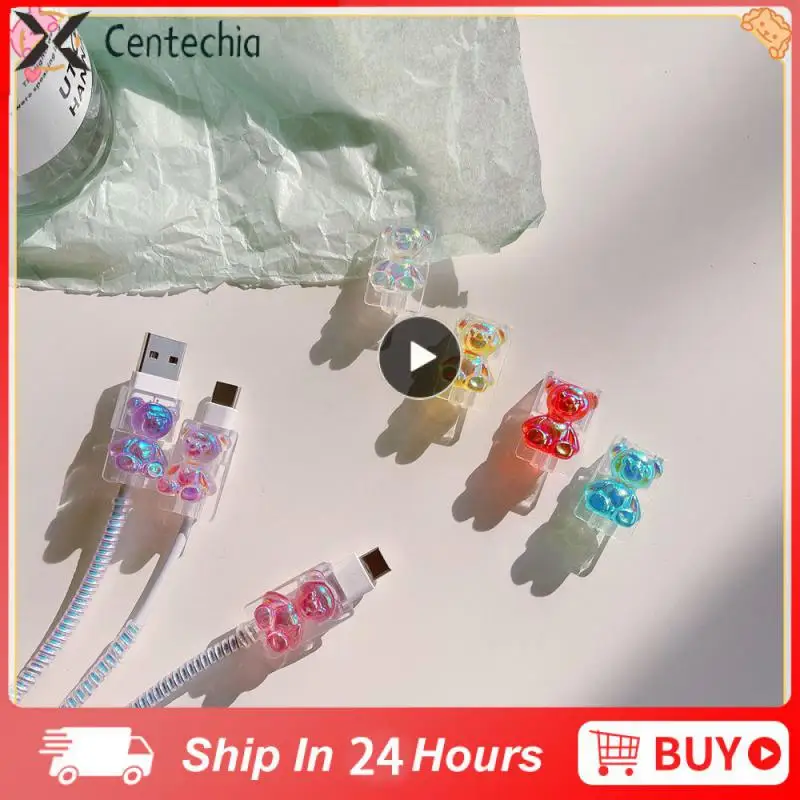

Cartoon Data Cable Protective Cover Creative Data Line Cord Protector Cute Portable Wire Protector Office Accessories 1 Pcs