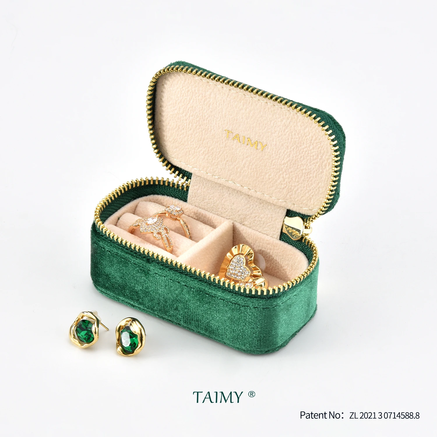 Фото Миниатюрная бархатная шкатулка для ювелирных изделий TAIMY с индивидуальным логотипом, миниатюрная шкатулка для хранения колец и сережек для девочек, органайзер для ювелирных изделий №3