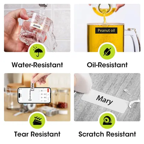 Лента для этикеток Phomemo A30/P15 черная на белом/прозрачном/розовом