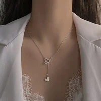 cute anime necklaces luxury crystals bear pendant for women charm necklace sweater clavicle chain jewelry 2022 new classic gift