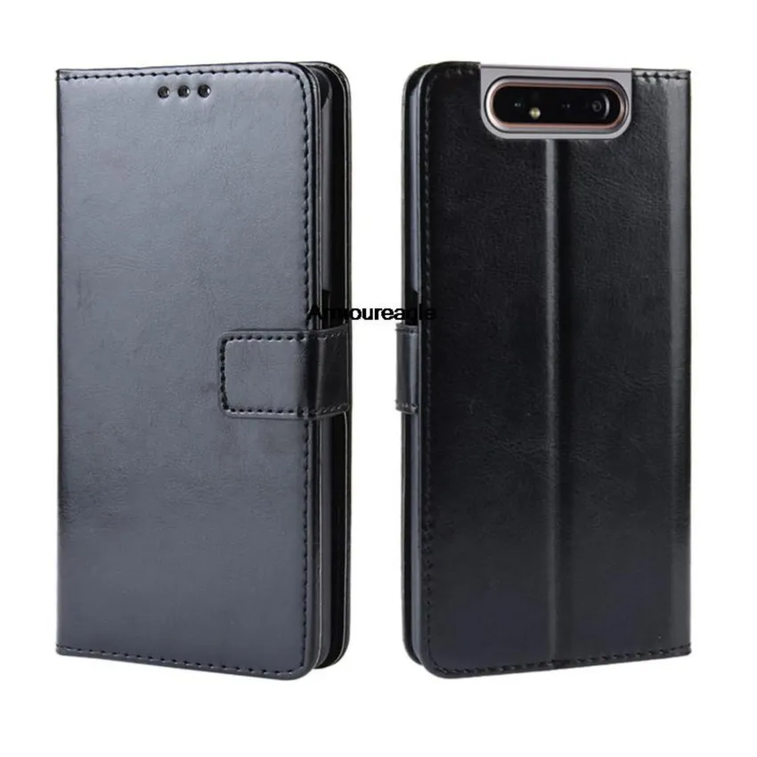 for samsung galaxy a80 case leather flip wallet phone guard on a 80 a805f a805 stand function card holder