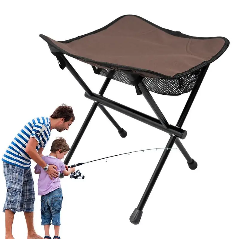 

Folding Stool Mini Folding Stool With Storage Pocket Camp Stool Portable Chair For Camping Outdoor Walking Traveling Picnic