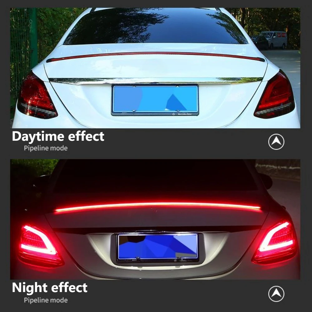 Фото Универсальный автомобильный спойлер с LED-подсветкой для BMW, Ford, Golf, Benz, внешние элементы кузова, задний спойлер с функцией стоп-сигнала и поворотника с дневными ходовыми огнями. №2
