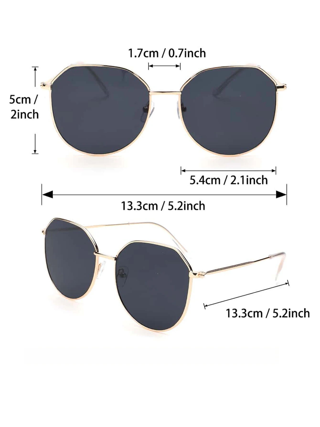 1 шт. солнцезащитные очки унисекс в металлической оправе