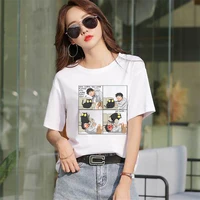 lovely cat print women t shirt hipster 90s women shirts harajuku summer fashion casual diy print t shirt