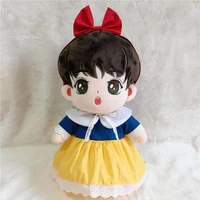 hand made 40cm doll clothes cute yellow blue matching dress bow suitable for cotton dolls without dolls