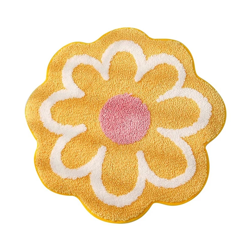 

Цветочный Коврик, коврики для ванной машинной стирки, акцент и впитывающий Цветочный Коврик для ванной, 23,6X23,6 дюйма