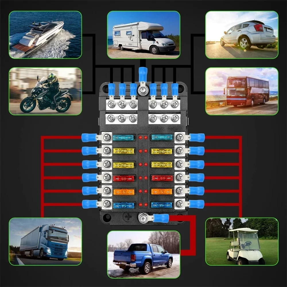 Блок предохранителей с 12 способами В 32 в