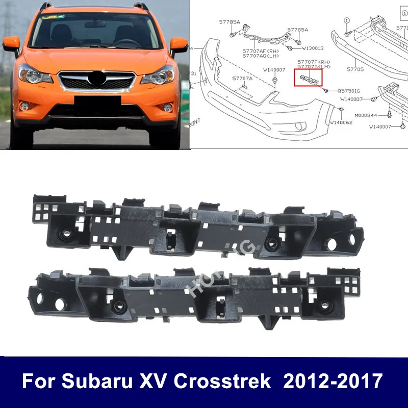 

Боковой кронштейн переднего бампера для Subaru XV Crosstrek 2012-2017, фиксатор бампера, поддержка 57707FJ140 57707FJ150, автомобильные аксессуары