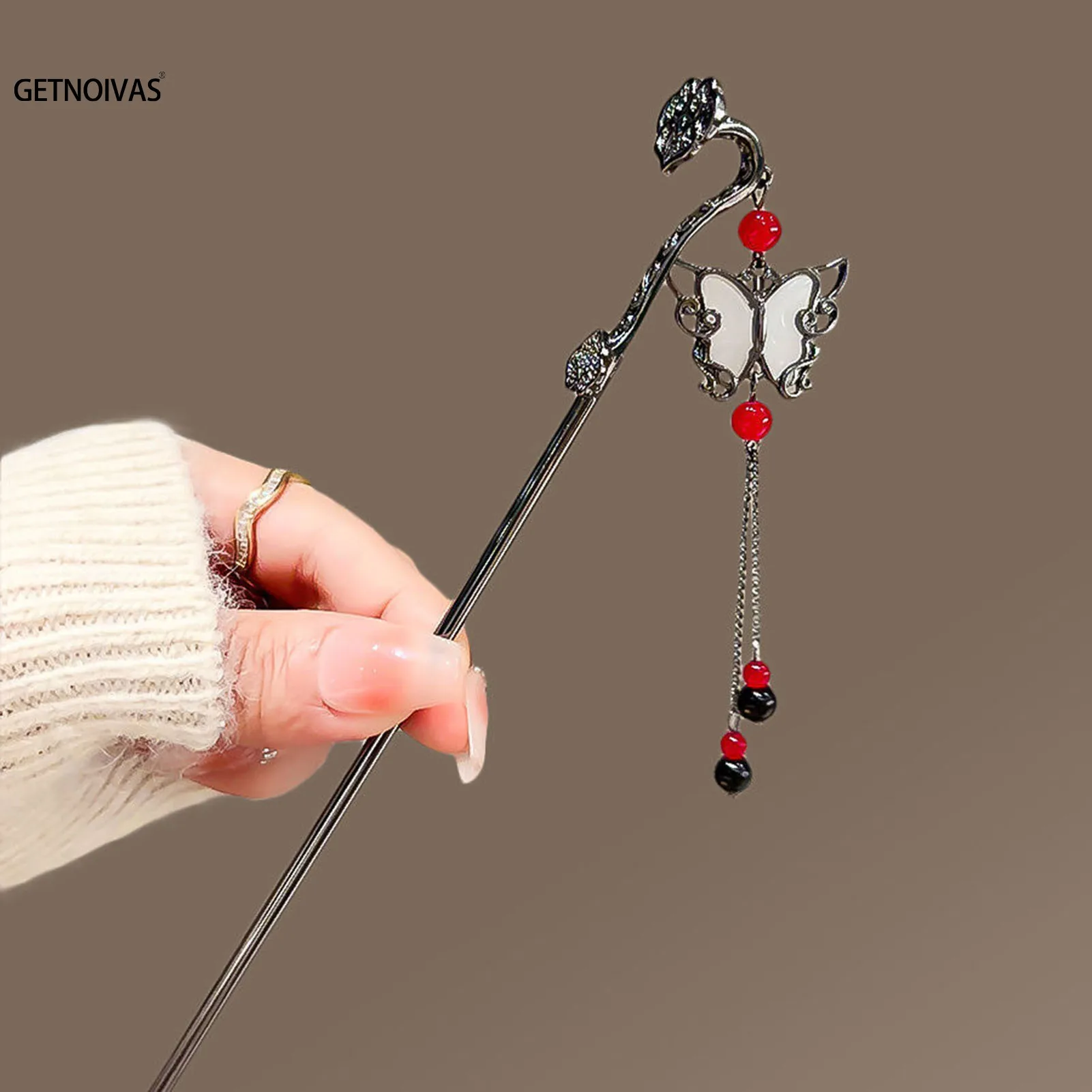 Заколка для волос в китайском стиле бабочка длинная заколка с кисточкой женщин