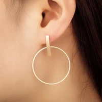 2020 new celebrity style round earrings cool simple temperament big circle female earrings round earrings for women