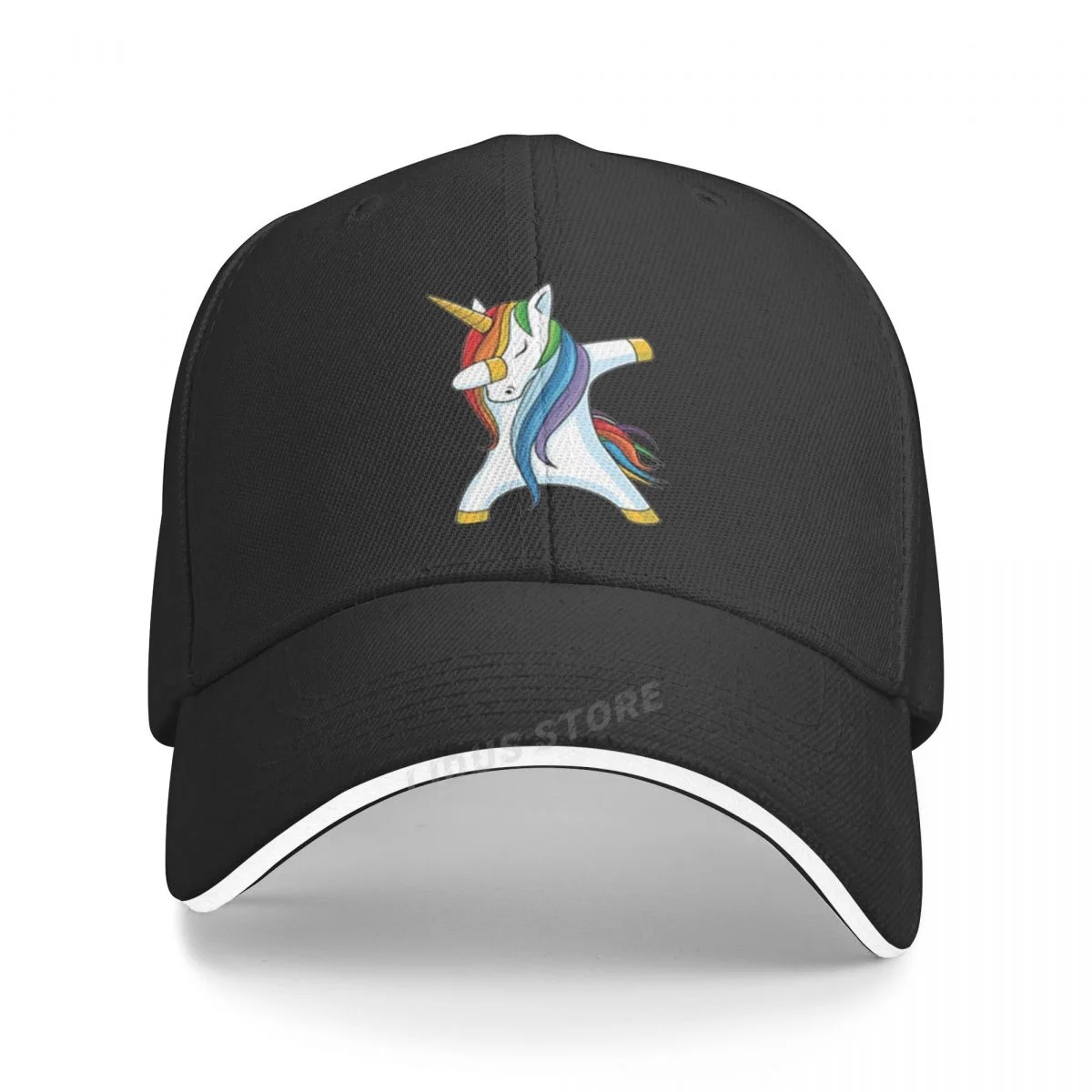 Fashion Dabbing Unicorn Men Baseball Cap 2022 Cartoon Rainbow Unicorn Dad Hat Summer Hip-Hop Caps