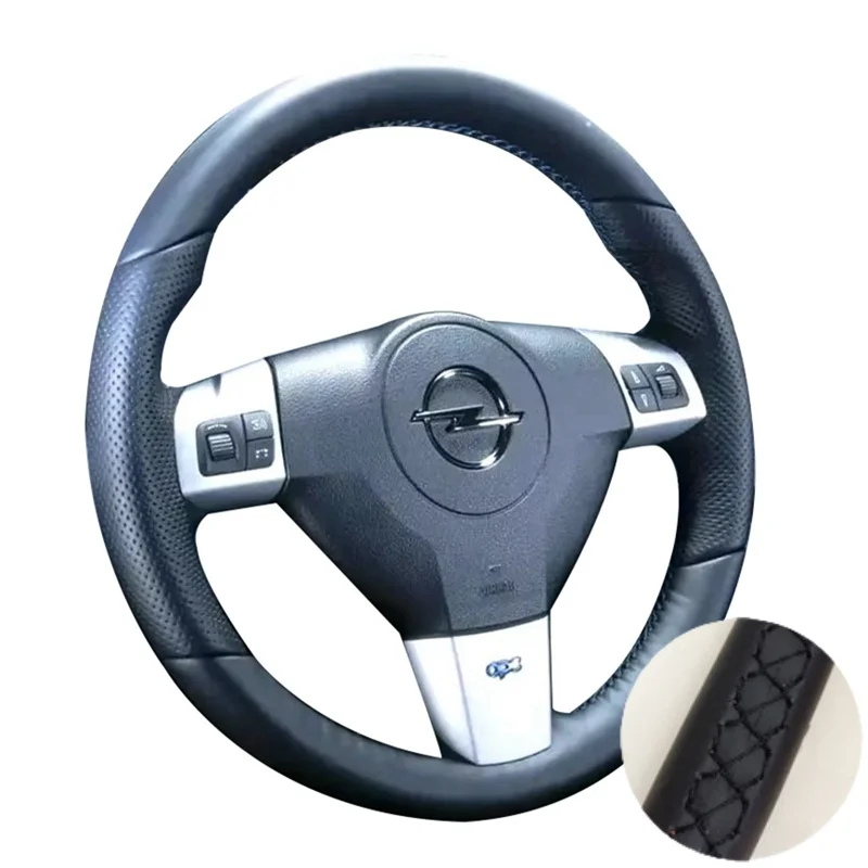 

Сшитый вручную кожаный чехол на руль из микрофибры для Opel Astra Borant 2006 2007 2008, оригинальная оплетка на руль