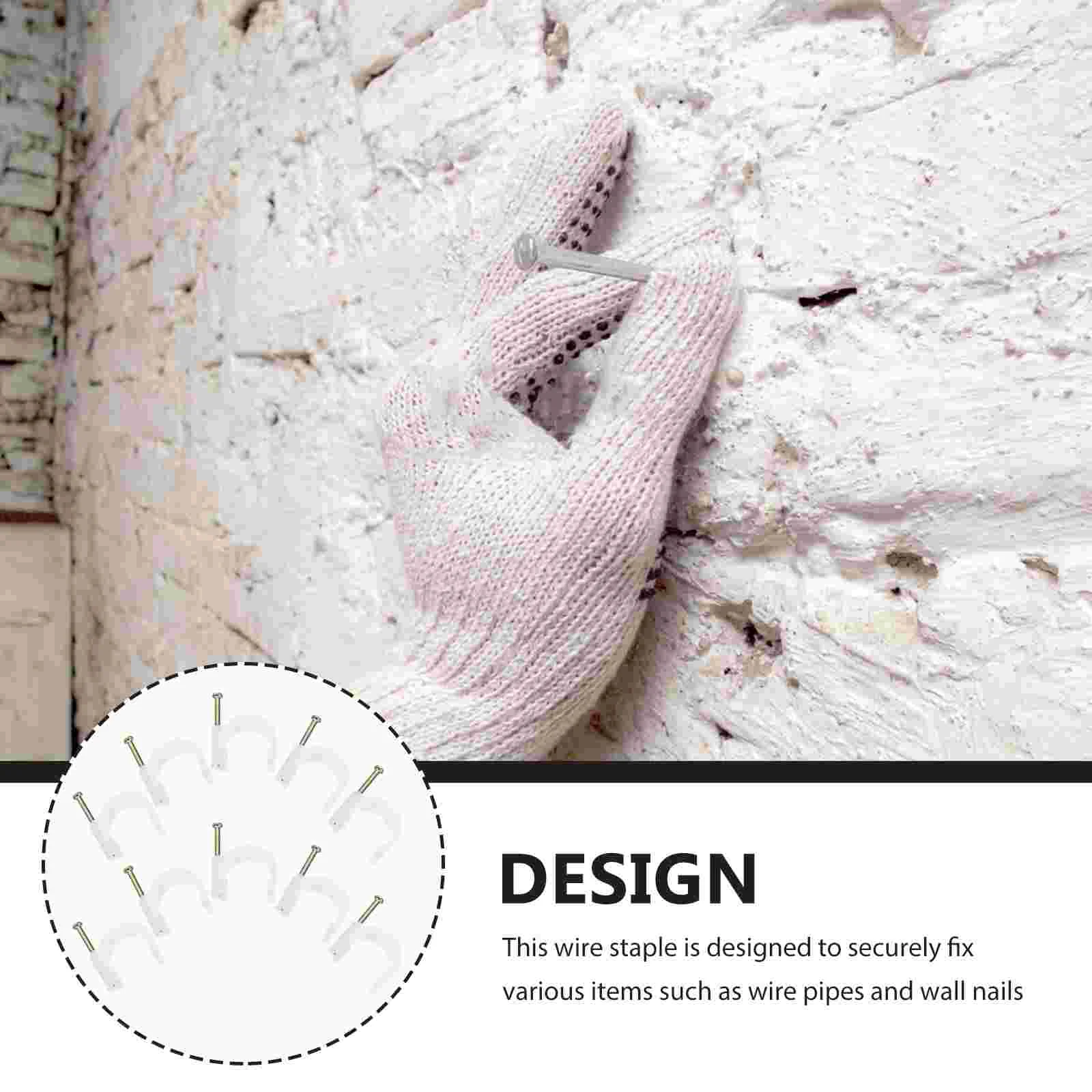 50 шт. зажимы для коаксиального кабеля стальной провод гвоздей Ethernet удлинитель