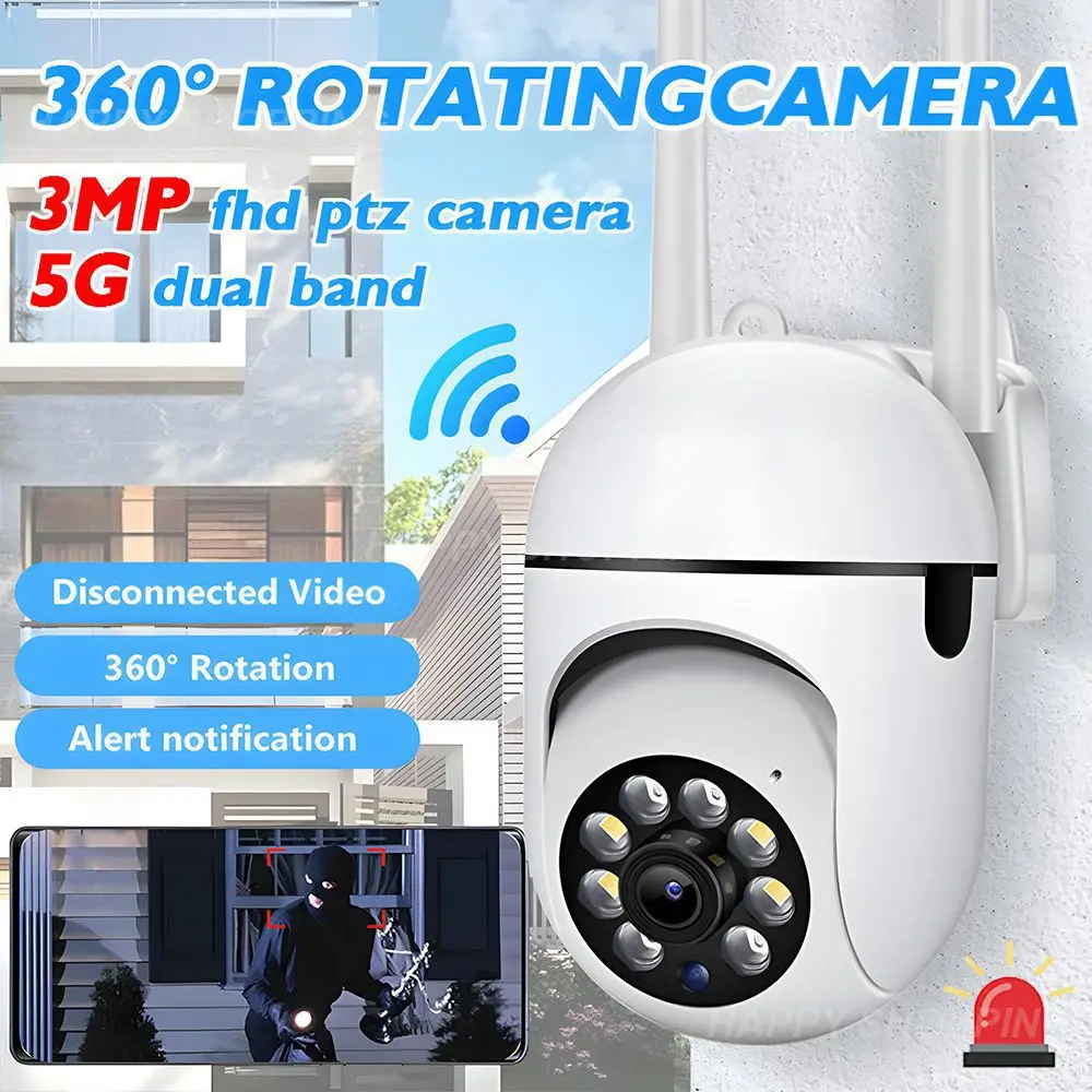 

3MP IP-камера 2,4G + 5G беспроводная Wi-Fi камера ночного видеонаблюдения CCTV с датчиком движения YCC365 Plus