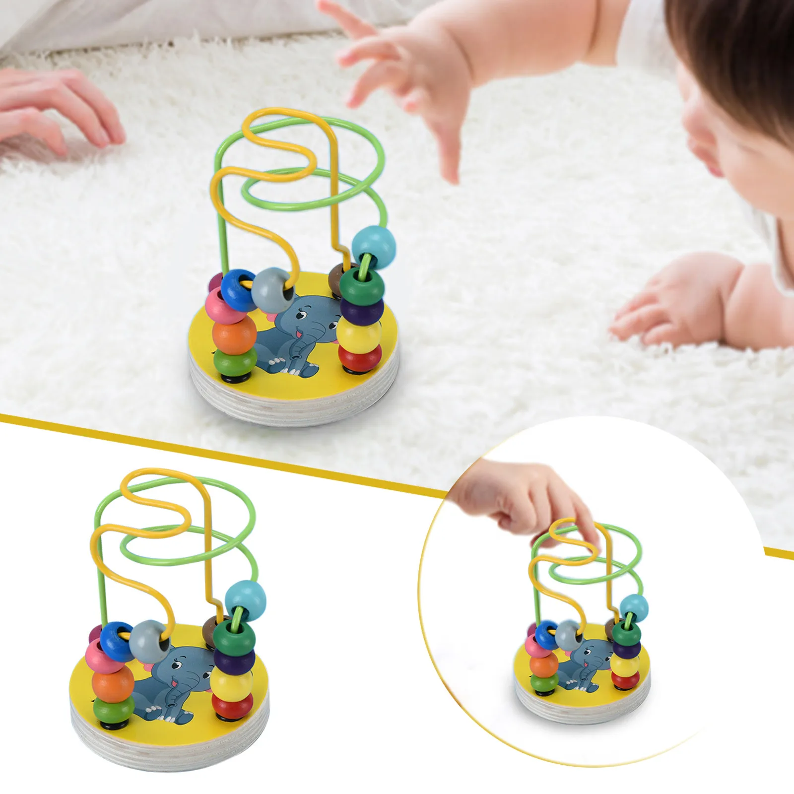 

Kids Building Kit 3 Year Old Foam for Toddlers 3-5 Small Winding Beads Beads Kindergarten Baby Infant Children Color